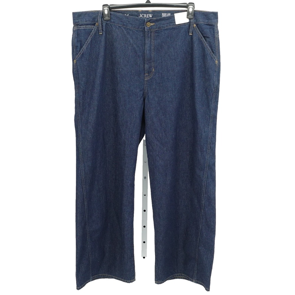 J Crew Denim Jean SZ 36 Wide Leg Low Rise Rigid Baggy Retro Inspired 90s Y2K NWT
